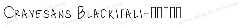 Cravesans Blackitali字体转换